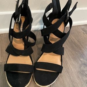 Strappy wedges